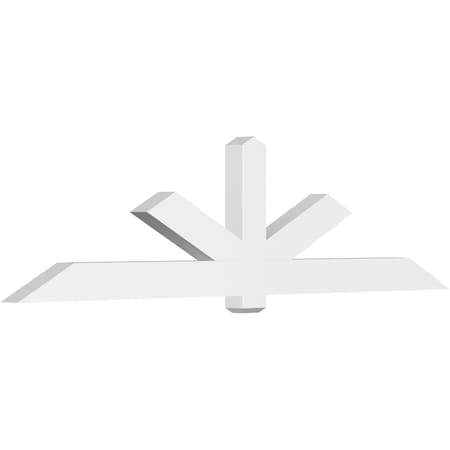 Ekena Millwork Kennewick Architectural Grade PVC Gable Bracket, 108"W x 27"H x 4"D x 6"F, 6/12 Pitch GBP108X27X0406KEN00